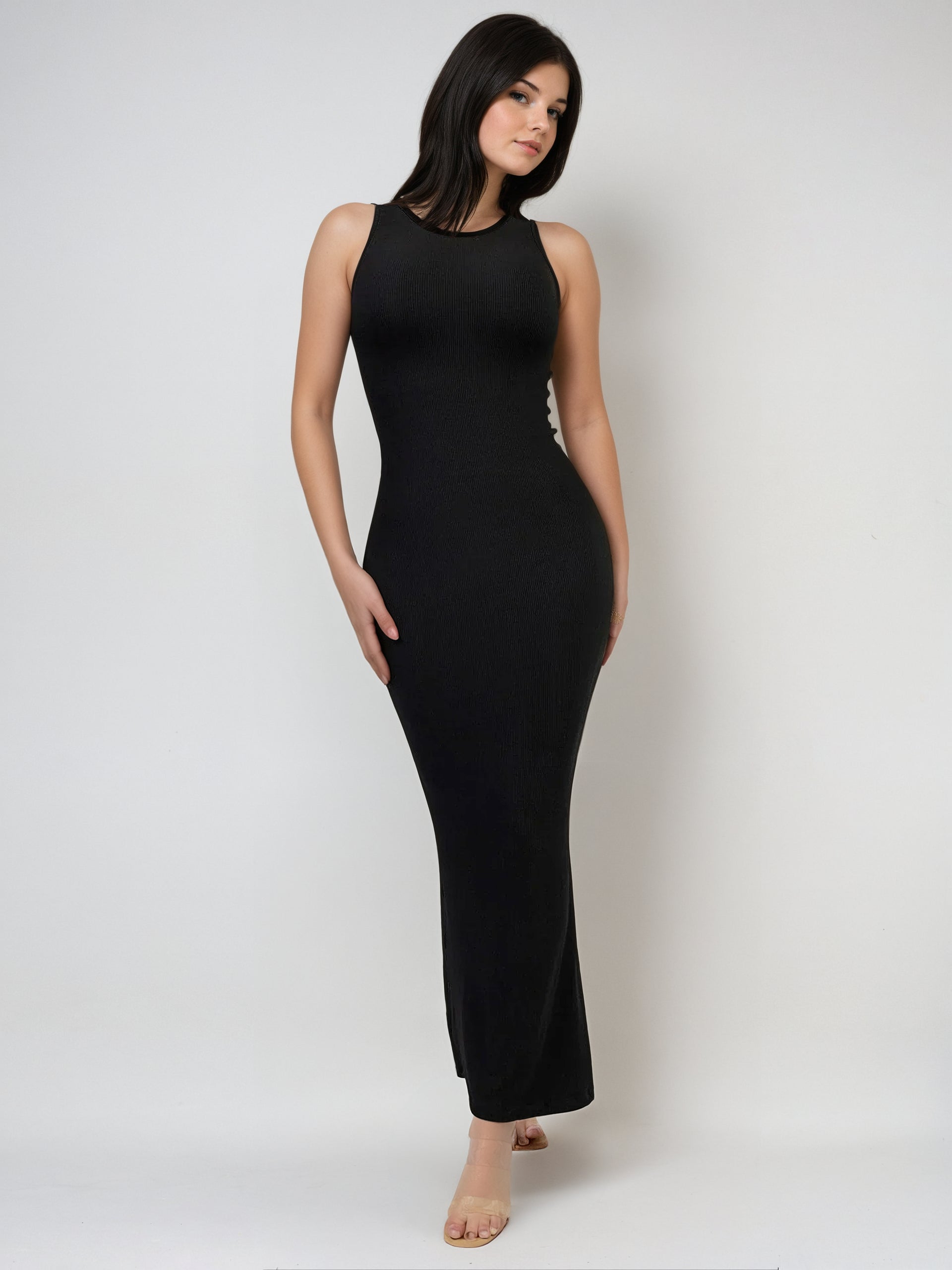 Crew Neck Maxi Shapewear Dress