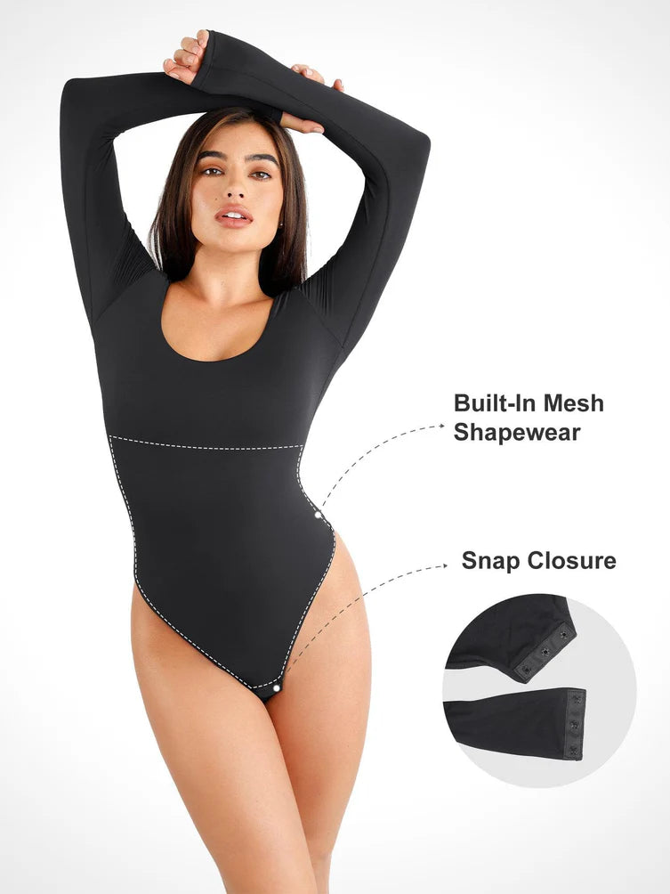 Long Sleeve Snatched Shapewear Bodysuit